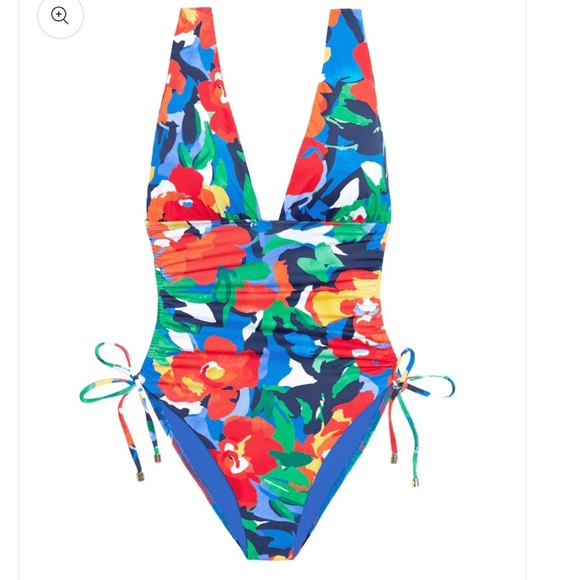 Ralph Lauren Bold Abstract Floral Swimsuit - Picture 2 of 11